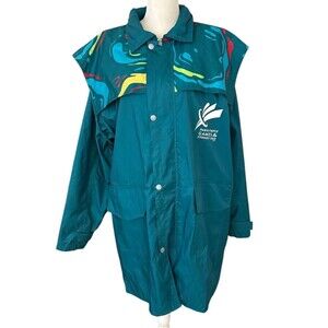 Vintage 2000 Sydney Paralympic Games Windbreaker Jacket Unisex Sz 2XL Teal Rare